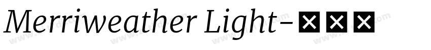 Merriweather Light字体转换